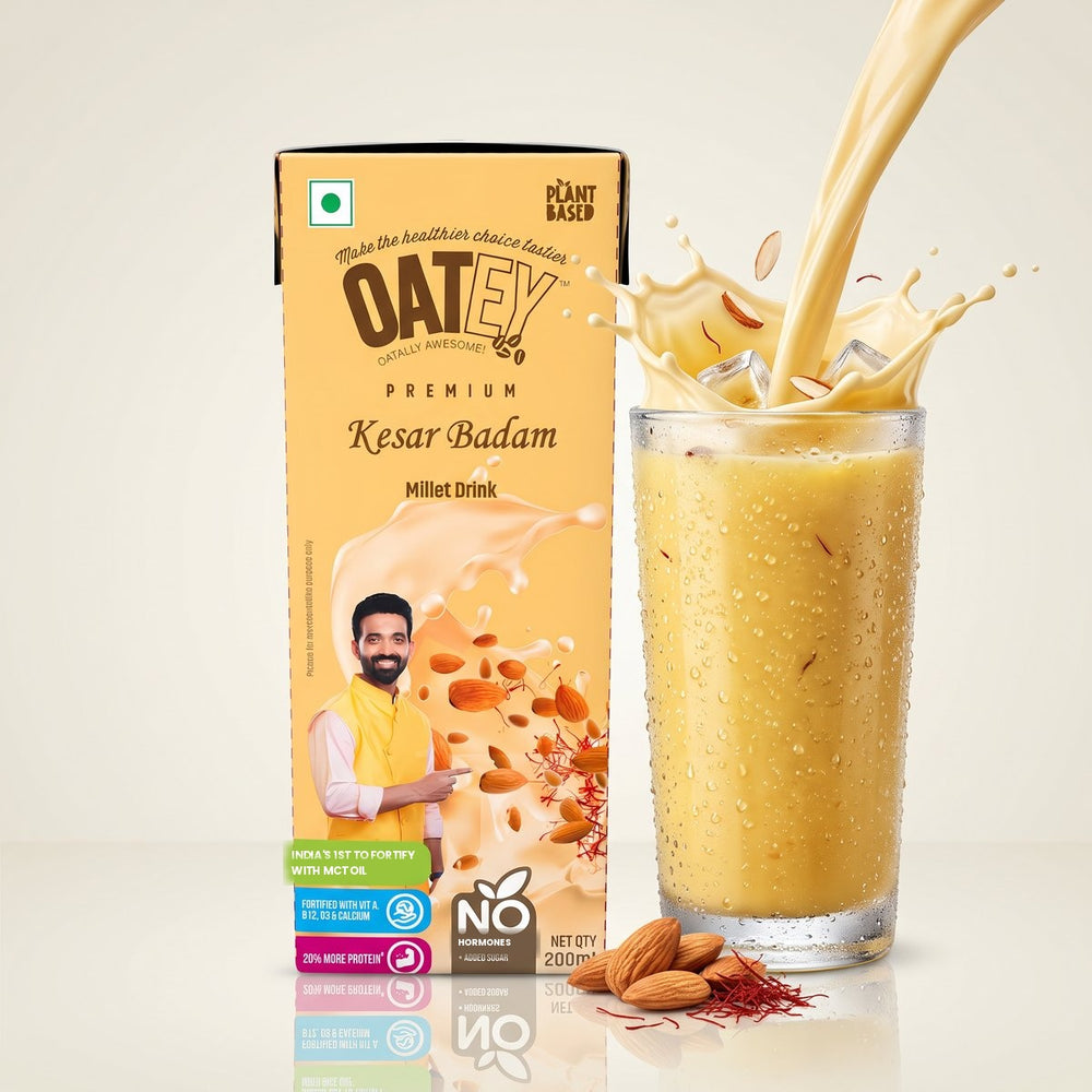 Oatey Premium Kesar Badam Millet Milk - Single Pack 200ml