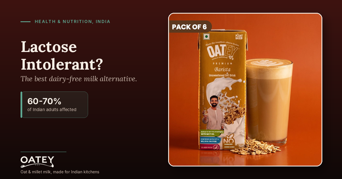 Lactose free milk in India banner, Oatey