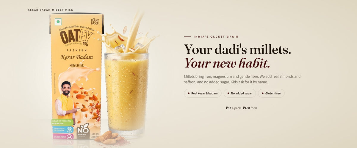 Oatey Kesar Badam Millet Milk