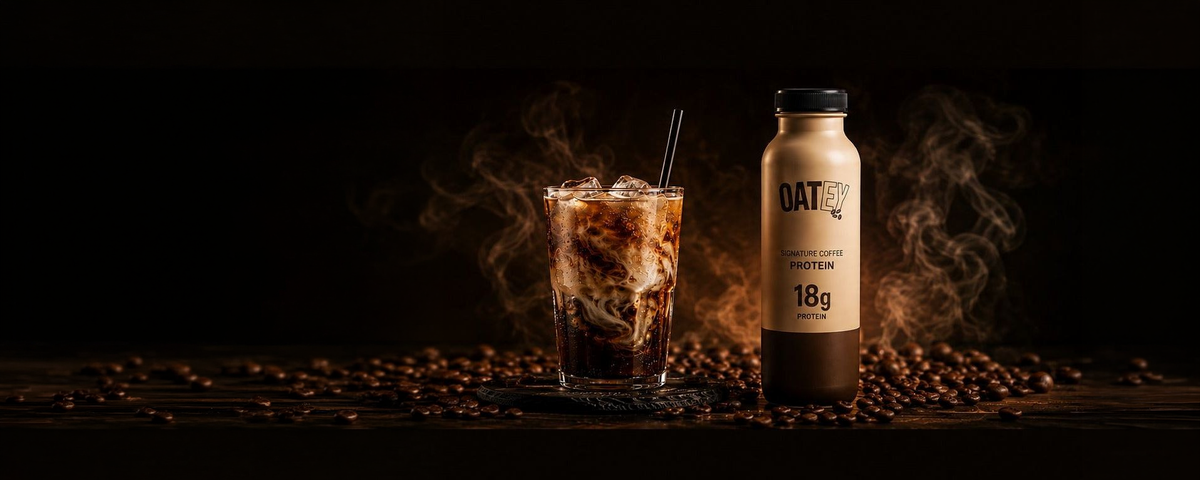 Oatey Signature Coffee Protein hero banner background (no text)
