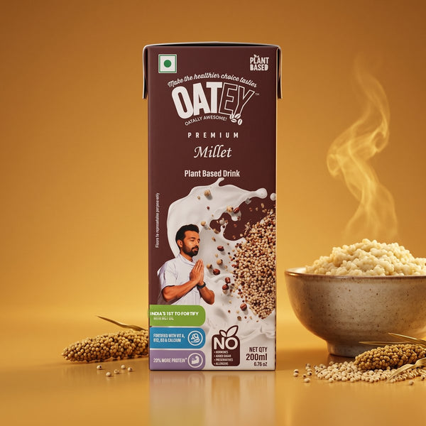Oatey Premium Millet Milk 200 ml carton – plant-based millet drink, dairy-free and gluten-free